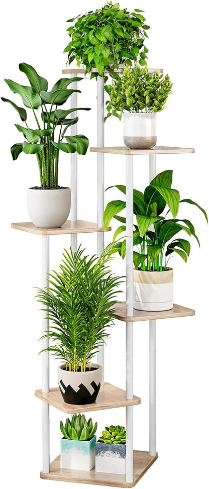 AZERPIAN Plant Stand 5 Tier Indoor Metal Flower Shelf for Multiple Plants Corner Tall Flower Holders for Patio Garden Living Room Balcony Bedroom, Black (5 Tier-Black)