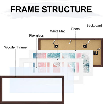 Vittanly 11x14 Collage Picture Frame, Displays 5Pcs 4x6 Pictures with Mat or 1Pcs 11x14 without Mat for Wall Mounting, Picture Frames Collage Wall Decor in Black, 1 Pack