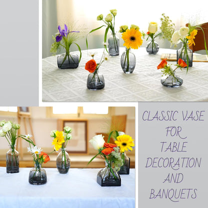 Bud Vases Set of 12, Clear Glass Bud Vase in Bulk, Small Vases for Centerpiece Mini Modern Flower Vase Transparent, Wedding Party Table Home Decor