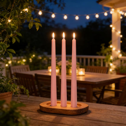 12-Pack Olive Green Taper Candles, 10 Inch Unscented Dripless Candlesticks, Long-Lasting Burn Time of 7-8 Hours, Perfect for Christmas Home Décor Spring and St. Patrick's Day