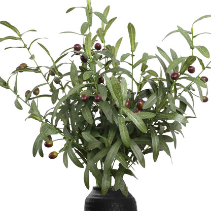 Leftover 6PCS 18Inch Faux Olive Branches for Vase,Artificial Olive Tree Branches,Fake Plants,Greenery Stems,Eucalyptus Stems,Green Leaves for Centerpieces Decoration,Home Decor,Coffee Table Decor