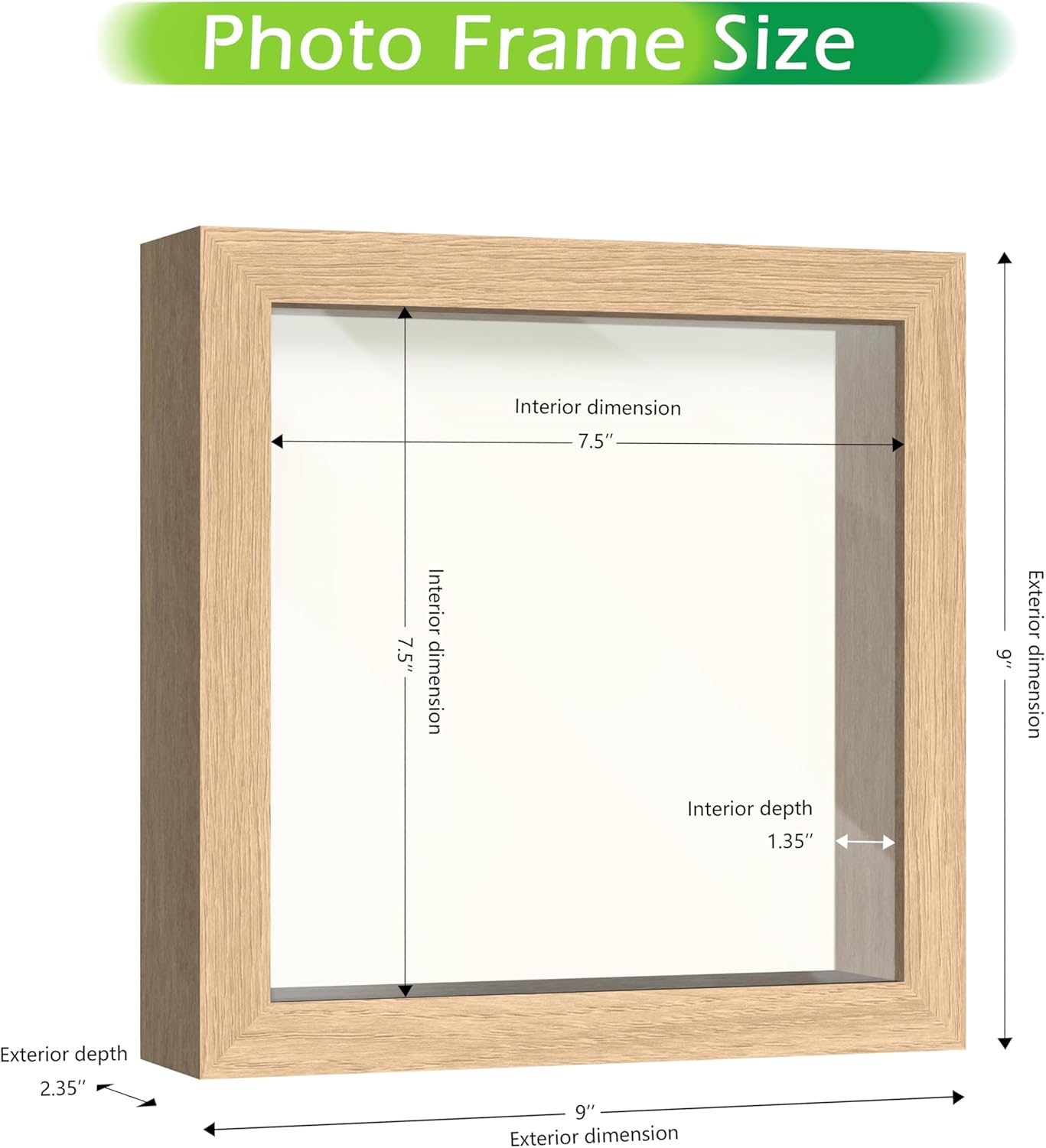 FrameWorks 11” x 14” Dark Oak Wooden Shadow Box Frame – Display Case with Soft Felt Back, Memory Box with Tempered Glass, Display Box with Elegant White Ball Push Pins, Wooden Flower Box