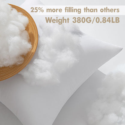 MIULEE Pillows Inserts, Pack of 4 18x18 Inch 100% Virgin Microfiber Filling Throw Pillows for Bed Couch Sofa