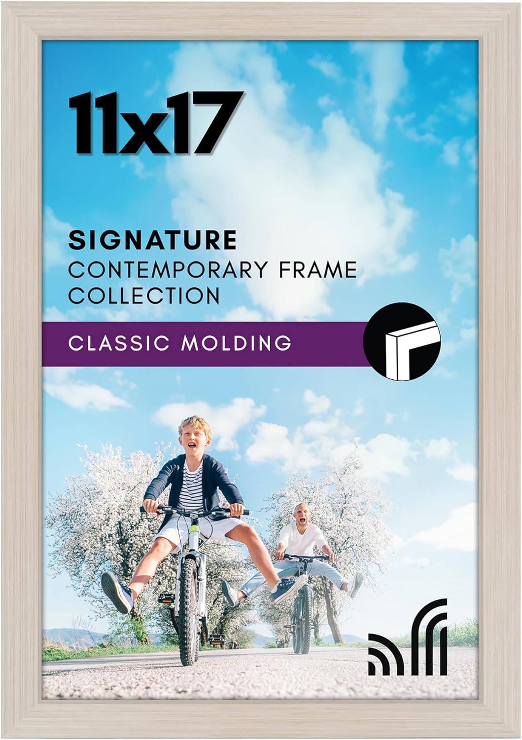 Americanflat 12x18 Poster Frame with Shatter-Resistant Glass - Signature Collection - Gallery-Style Frames Made of Engineered Wood - Photo Frame for Wall Display - Black - Colors C