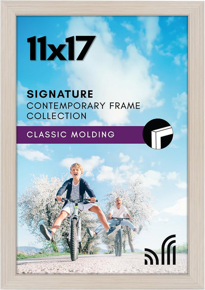 Americanflat 12x18 Poster Frame with Shatter-Resistant Glass - Signature Collection - Gallery-Style Frames Made of Engineered Wood - Photo Frame for Wall Display - Black - Colors C