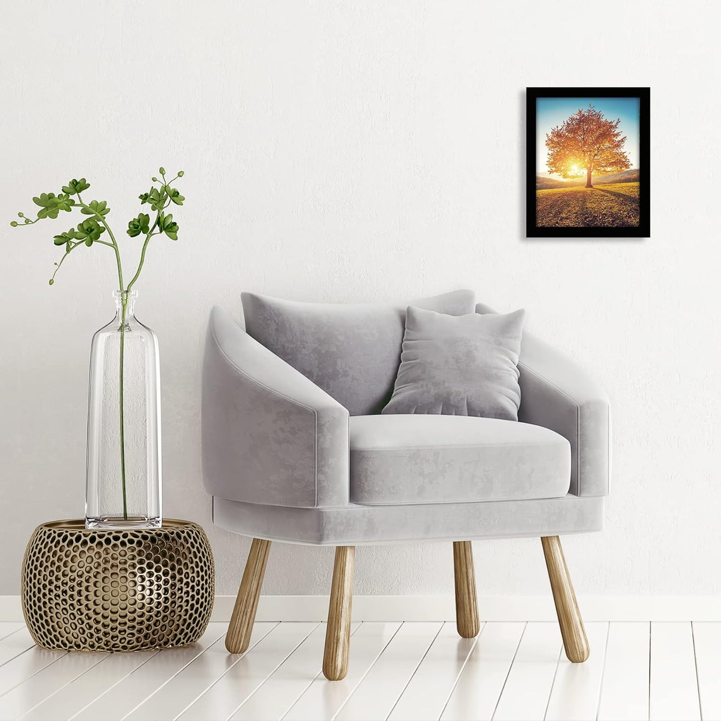 Americanflat 12x18 Poster Frame with Shatter-Resistant Glass - Signature Collection - Gallery-Style Frames Made of Engineered Wood - Photo Frame for Wall Display - Black - Colors B