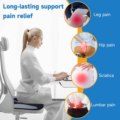 Seat Cushions for Office Chairs Wheelchair Cushion for Long Sitting Back Pain，Memory Foam Seat Car Computer Desk Chair Cushion，Coccyx Cushion for Tailbone Pain Relief Cushion Office Chair Black