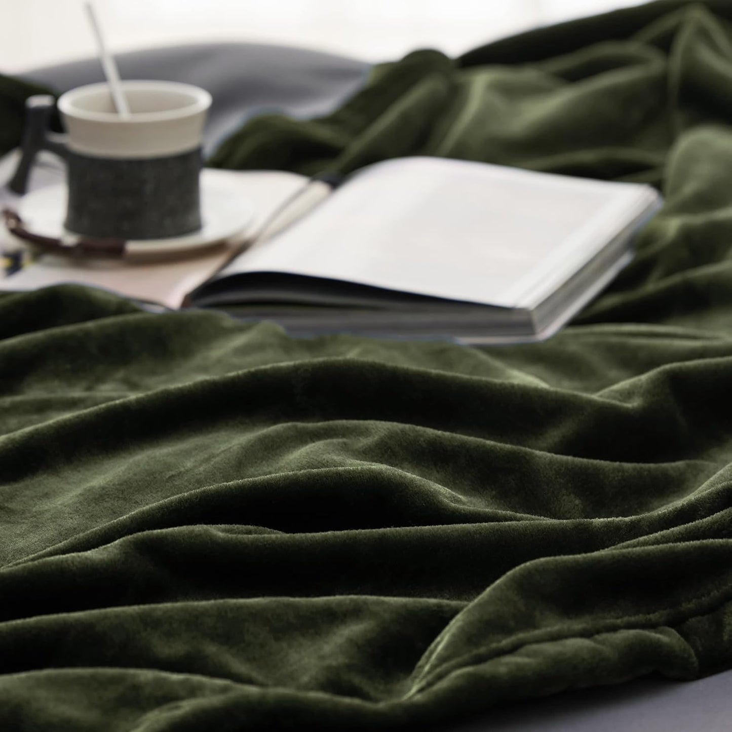 Bedsure GentleSoft Fleece Throw Blanket for Couch Grey - Lightweight Plush Fuzzy Cozy Soft Blankets and Throws for Sofa, Couch, Travel, Camping, 50x60 inches - Colors A
