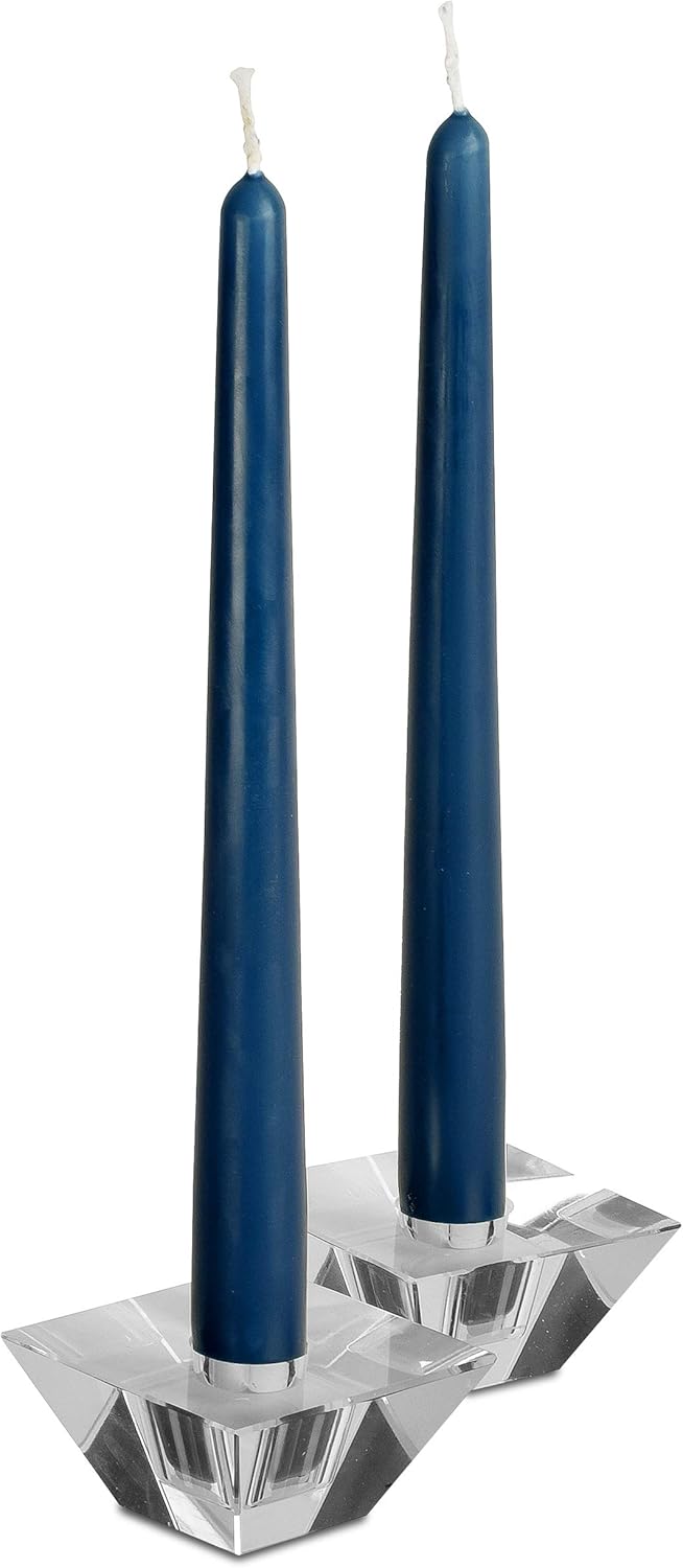 Hyoola Tall Taper Candles - 10 Inch Metallic Gold Unscented Dripless Taper Candles - 8 Hour Burn Time - 4 Pack
