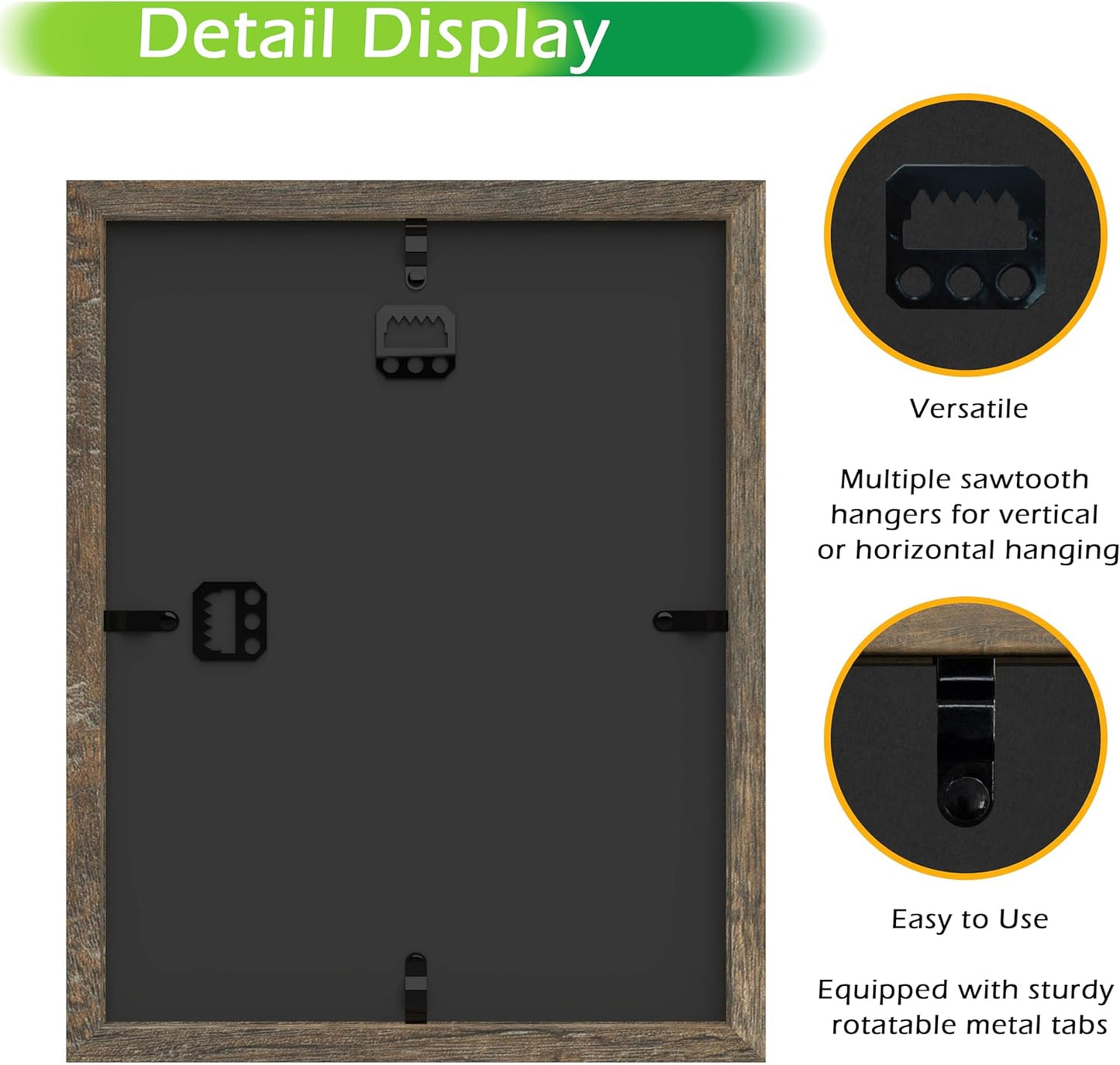FrameWorks 11” x 14” Dark Oak Wooden Shadow Box Frame – Display Case with Soft Felt Back, Memory Box with Tempered Glass, Display Box with Elegant White Ball Push Pins, Wooden Flower Box