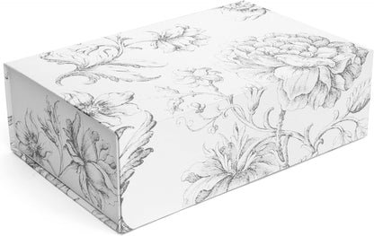 Luxury Keepsake Gift Box | Gold Floral Decorative Boxes with Magnetic Lids for Presents, Wedding Memory Box, and Bridal Gifts. 11.5" x 7.5" x 3.5"