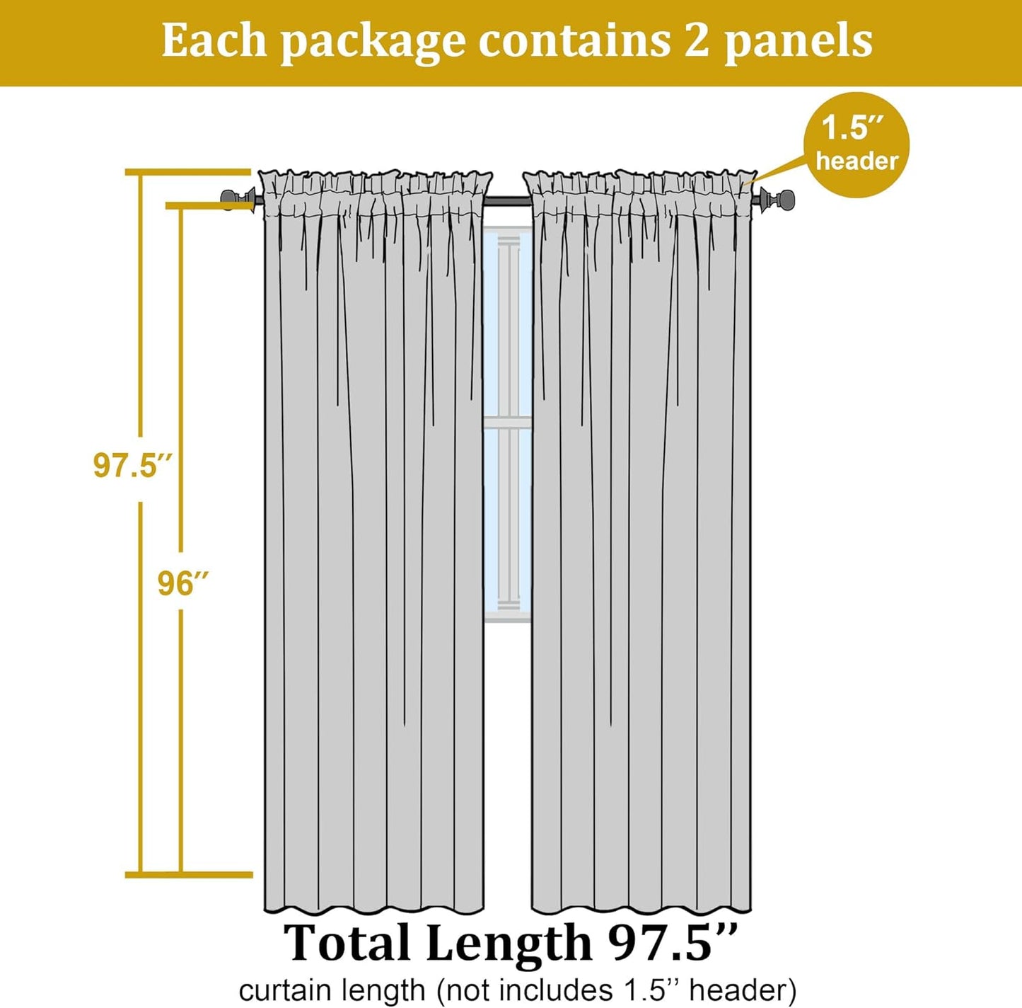 OWENIE Sheer Curtains 84 inches Long 2 Panels Set for Living Room/Bedroom, Rod Pocket Voile Sheer Panel Drapes, White, 2pcs, Each 42" W x 84" L - Colors B