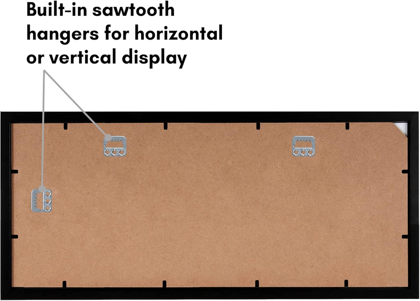 Americanflat 12x18 Poster Frame with Shatter-Resistant Glass - Signature Collection - Gallery-Style Frames Made of Engineered Wood - Photo Frame for Wall Display - Black - Colors B