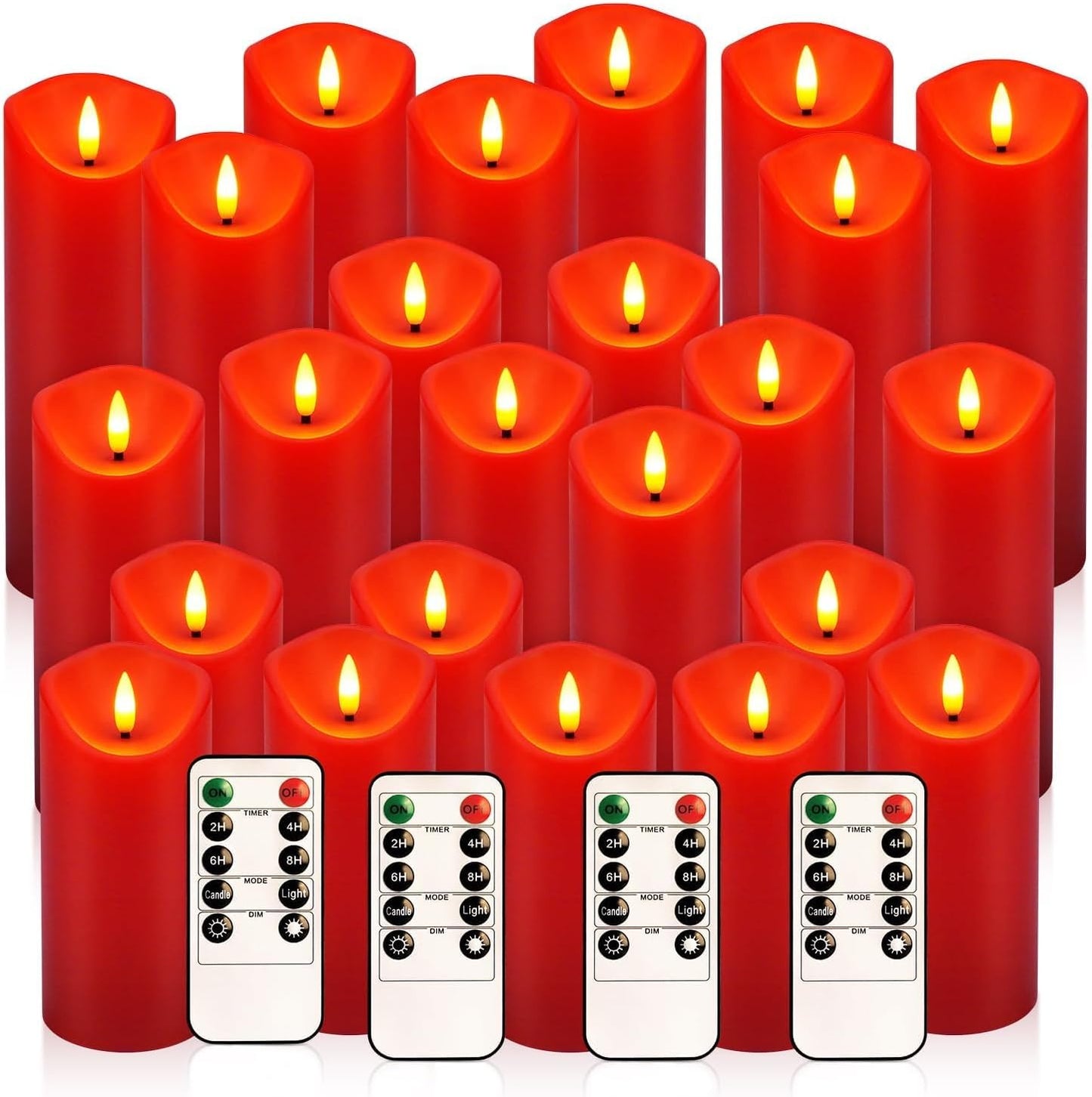 48- Pack of 3 Sizes of LED Flameless Candles.This Candle is Suitable for café, Fancy Restaurant, Bookstore and Other Scenes to Create a Relaxing and Romantic Atmosphere.