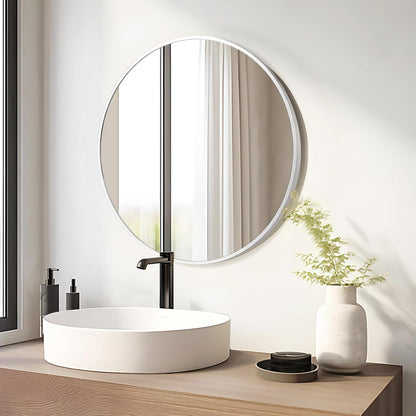 Fabuday Black Circle Mirror for Wall 20 inch - Round Mirrors for Bathroom, Entryway, Living Room, Hallway, Bedroom Decor, Small Matte Framed