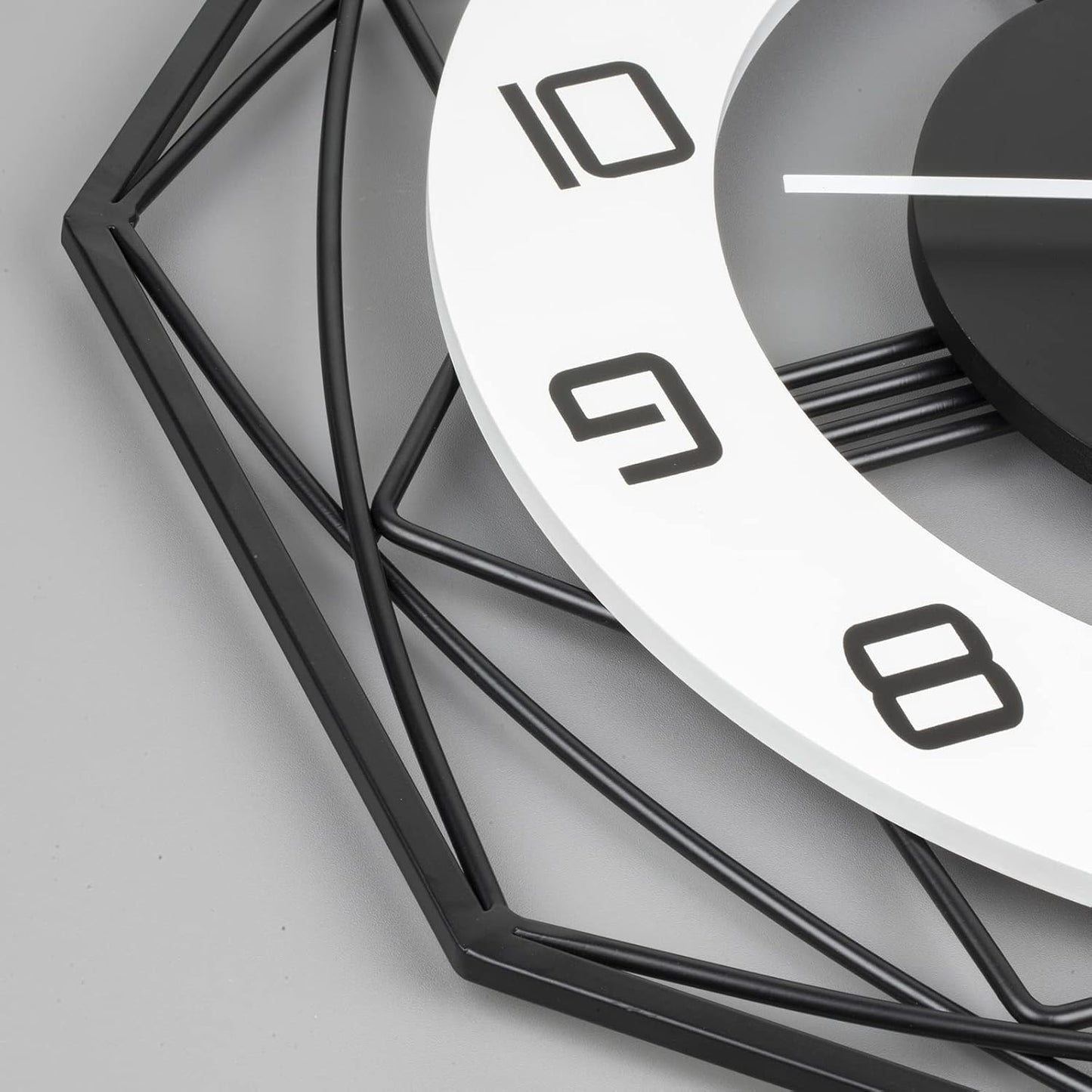 Modern Wall Clocks for Living Room Decor 12in Black Wall Clock Silent Non-Ticking Quartz Battery Operated for Office Kitchen Bedroom Bathroom Minimalist Small Clock Decoration Easy to Read