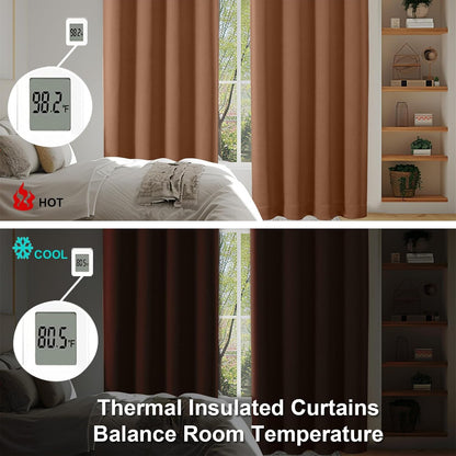 Simplebrand Ava Sage Green Blackout Curtains for Bedroom 63 Inch Length 2 Panels Set, Solid Thermal Insulated Energy Saving Rod Pocket Window Treatment Curtains Blackout Drapes, W40 x L63 Inch, Sage - Colors A