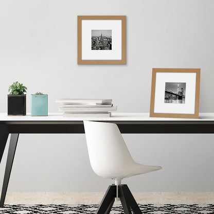 Americanflat 8x10 Picture Frame with Shatter-Resistant Glass - Use as 5x7 Frame with Mat or Display 8x10 Photo Without Mat - Signature Collection - Picture Frames for Tabletop and Wall Display - Black