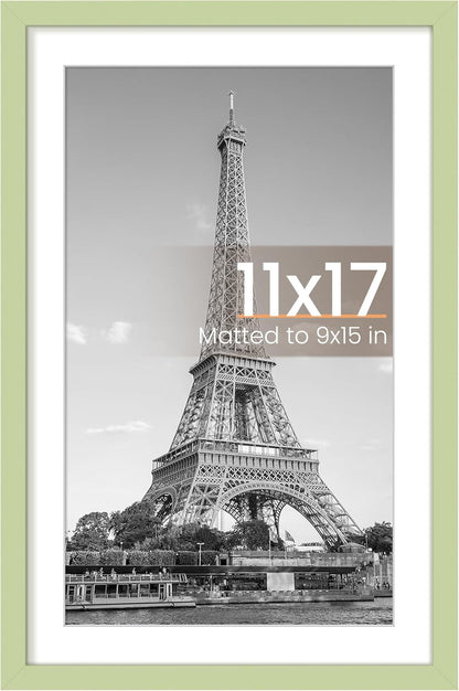 upsimples 8x10 Picture Frame, Display Pictures 5x7 with Mat or 8x10 Without Mat, Wall Hanging Photo Frame, Black, 1 Pack - Colors B