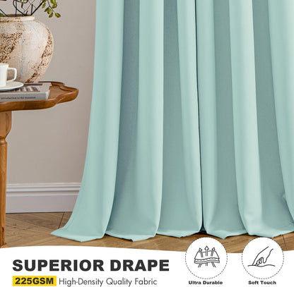 MIULEE Blackout Curtains for Bedroom Living Room 2 Panels, Thermal Insulated Room Darkening Drapes Grommet Noise Reducing Light Blocking Window Treatments 63 Inches Long 40x63 Inch Black - Colors A