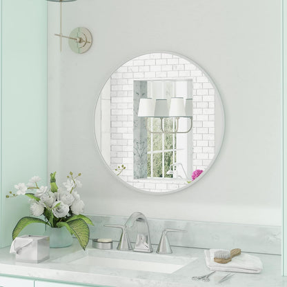 Gold Circle Wall Mirror 24 Inch Round Wall Mirror for Entryways, Washrooms, Living Rooms and More (Gold, 24")