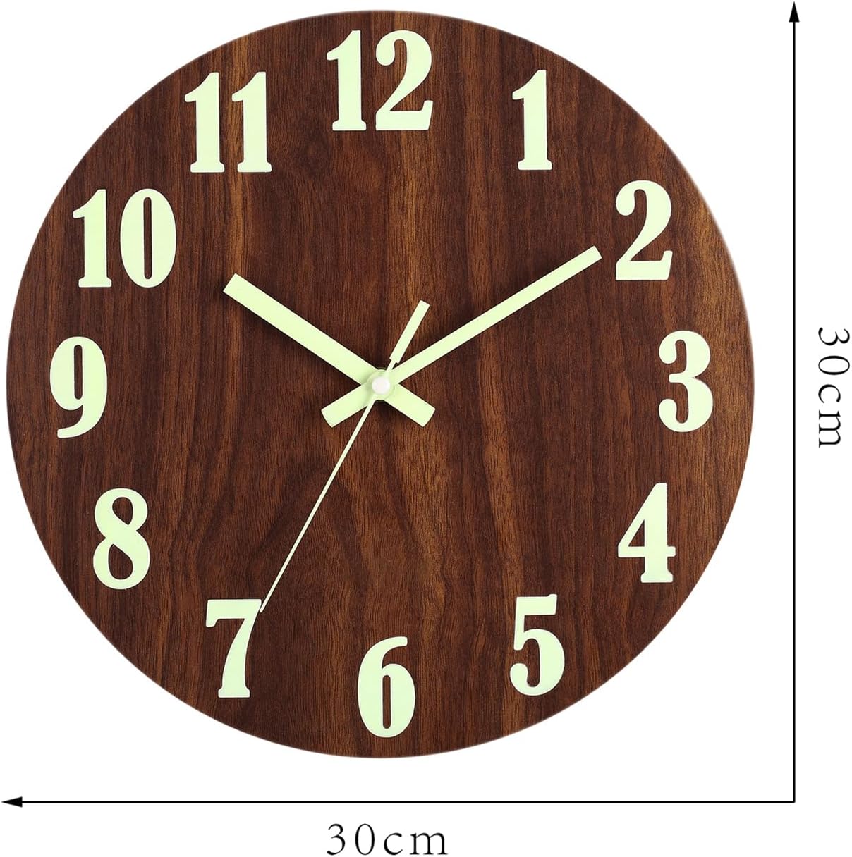 HZDHCLH Wall Clocks Battery Operated,12 inch Silent Non Ticking Modern Wall Clock for Living Room Bedroom Kitchen Office Classroom Decor (Olive Green and Gold)
