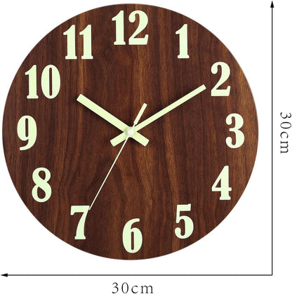 HZDHCLH Wall Clocks Battery Operated,12 inch Silent Non Ticking Modern Wall Clock for Living Room Bedroom Kitchen Office Classroom Decor (Olive Green and Gold)