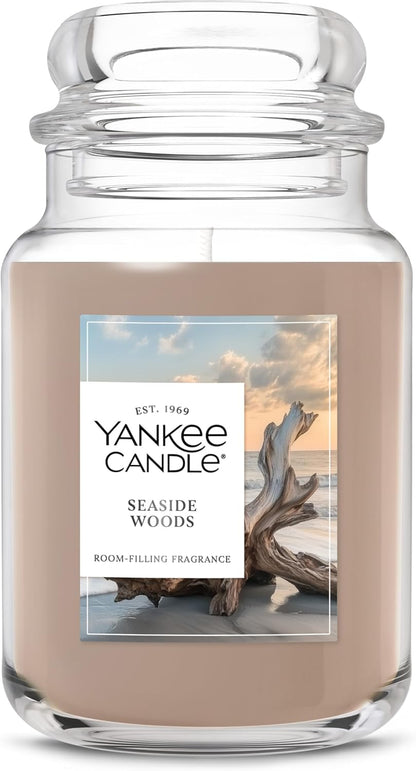 Yankee Candle Sage & Citrus, Scented Candle, 22oz Large Jar with up to 150 Hour Burn Time, Giftable, Birthdays