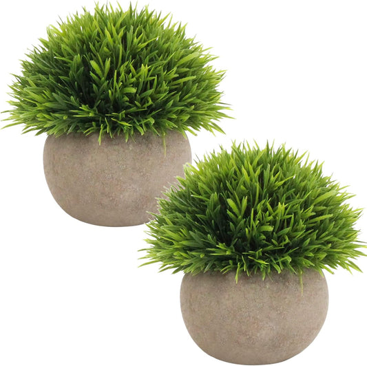 Briful Small Fake Plants Faux Potted Plant Mini Artificial Plants for for Home Table Office Room Desk Bathroom Shelf Kitchen Farmhouse Mantel Decoration