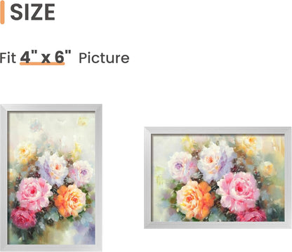 upsimples 5x7 Picture Frame Set of 3, Made of High Definition Glass for 5 x 7 Black Frames, Wall and Tabletop Display Thin Border Photo Frame for Home Décor
