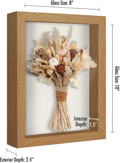 Americanflat 12x16 Shadow Box Frame with Polished Plexiglass - Silhouette Collection - Large Shadow Box Display Case for Tabletop and Wall Display - Black with Soft Felt Back