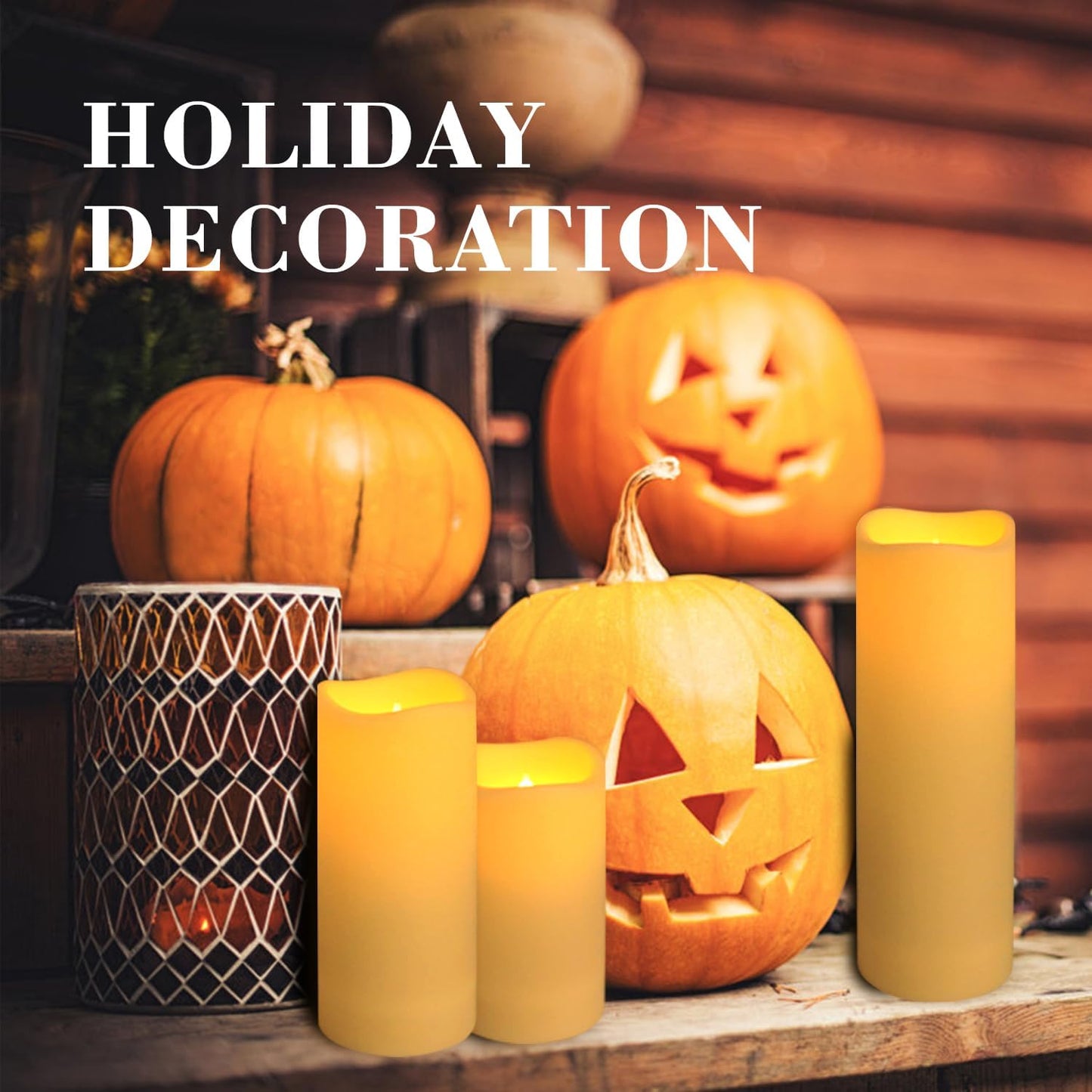 48- Pack of 3 Sizes of LED Flameless Candles.This Candle is Suitable for café, Fancy Restaurant, Bookstore and Other Scenes to Create a Relaxing and Romantic Atmosphere.