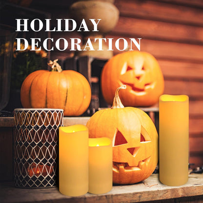 48- Pack of 3 Sizes of LED Flameless Candles.This Candle is Suitable for café, Fancy Restaurant, Bookstore and Other Scenes to Create a Relaxing and Romantic Atmosphere.