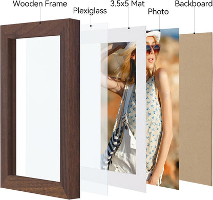 Vittanly 11x14 Picture Frame, Display Pictures 8x10 with Mat or 11x14 without Mat, Photo Frame for Wall Mounting, Black, 1 Pack - Colors B