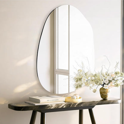 White Round Mirror 30 Inch, Circle Wall Mirrors for Bathroom, Bedroom Living Room or Entryway