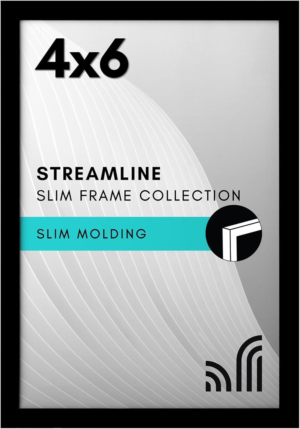Americanflat 24x36 Poster Frame with Polished Plexiglass - Streamline Collection - Thin Border Picture Frame for Wall Display - Hanging Hardware Included - Black - Colors A