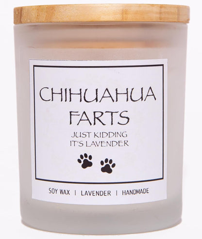Pug Gifts & Decor, Dog Mom Gifts for Women, Dog Farts Candle, Pet Friendly Lavender Scented Candle