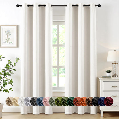 MIULEE Blackout Curtains for Bedroom Living Room 2 Panels, Thermal Insulated Room Darkening Drapes Grommet Noise Reducing Light Blocking Window Treatments 63 Inches Long 40x63 Inch Black - Colors B