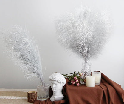 ZIFTY 7-Pcs 38"/3.1FT Faux Pampas Grass Large Tall Fluffy Artificial Fake Flower Bedroom Decor Boho Decor Bulrush Reed Grass for Vase Filler Farmhouse Home Wedding Decor (Beige Mixed)