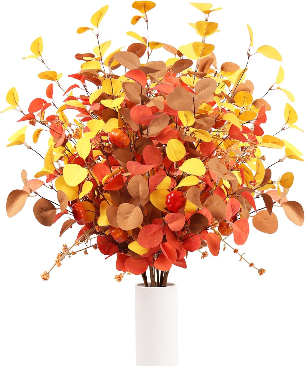 Beferr 6Pcs Artificial Eucalyptus Stems Greenery Stems 24" Tall Fake Plants Decor Faux Floral Stems for Vase Home Party Wedding Decorations