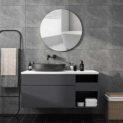 12'' Round Wall Mirror Tiles High Clear Reflecticon Self Adhesive Acrylic Mirror Sheets Circle Stickers for Bathroom, Bedroom, Door, Home Decor