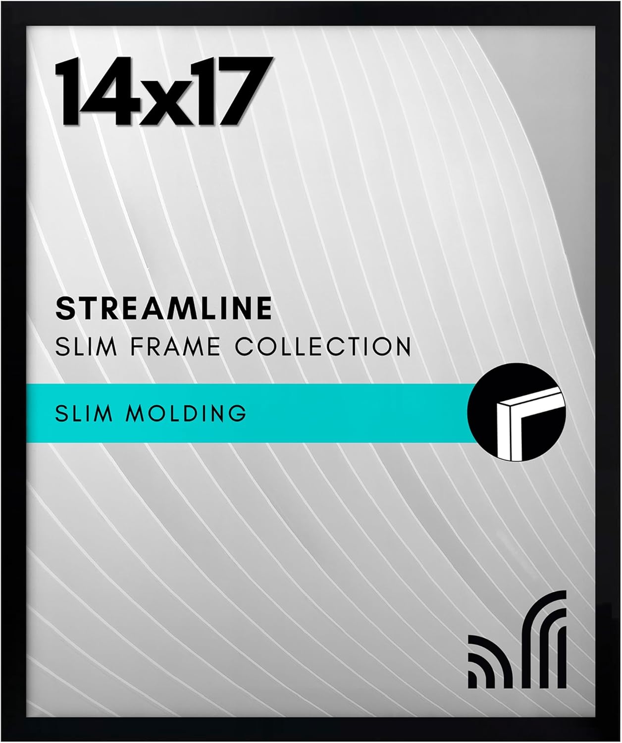 Americanflat 24x36 Poster Frame with Polished Plexiglass - Streamline Collection - Thin Border Picture Frame for Wall Display - Hanging Hardware Included - Black - Colors A