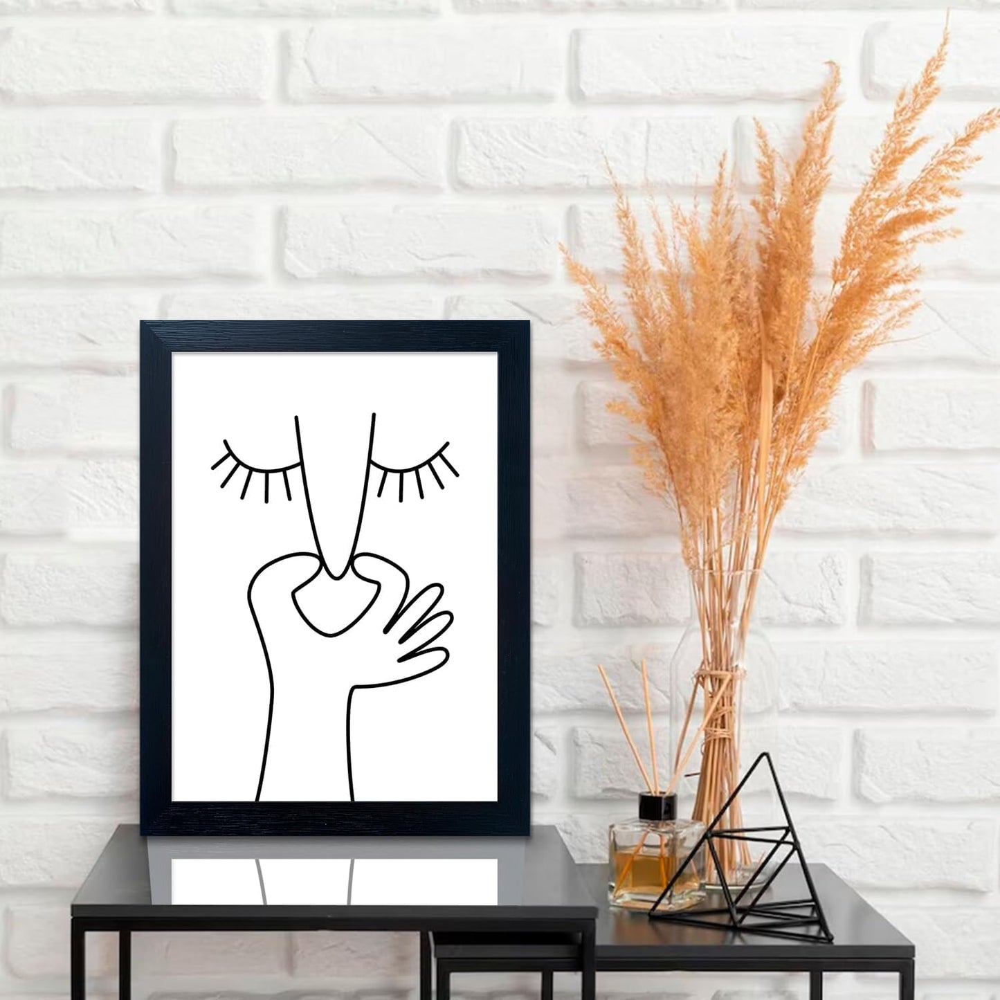 Bathroom Picture Wall Decor, Framed Black and White Bathroom Wall Art, Toilet Paper in Little Funny Raccoon's Hand Animal Canvas Print Painting