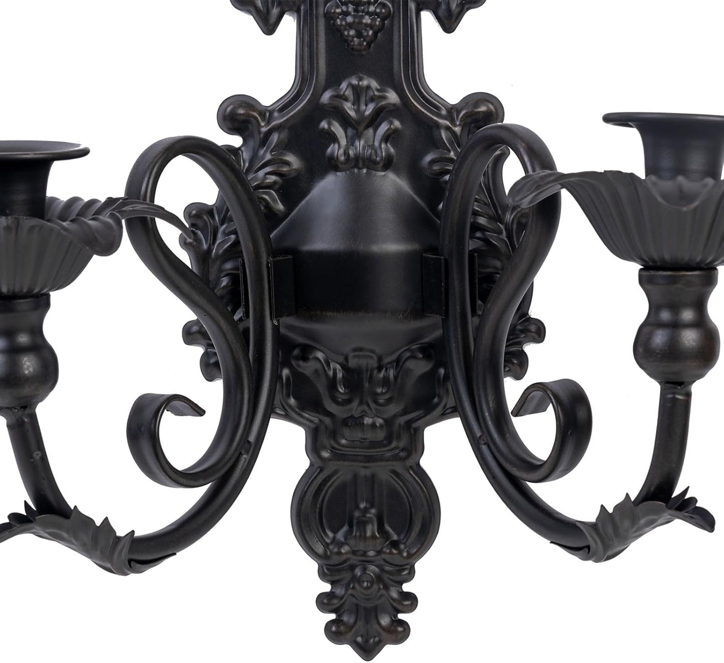 CC wonderland zone Candle Sconce(Set of 2)-Metal Gothic Wall Decorations-Rustic Home Decor-Black Gold Wall Candle Sconces,Dark Academia Decor