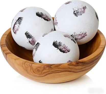 Set of 6 Decorative Orbs for Bowls and Vases - Circle Pattern - Resin Round Sphere Balls for Living, Dining Room Coffee Table Centerpiece Home Decor