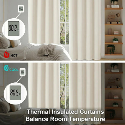 Simplebrand Ava Sage Green Blackout Curtains for Bedroom 63 Inch Length 2 Panels Set, Solid Thermal Insulated Energy Saving Rod Pocket Window Treatment Curtains Blackout Drapes, W40 x L63 Inch, Sage - Colors B