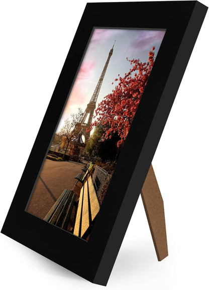Americanflat 12x18 Poster Frame with Shatter-Resistant Glass - Signature Collection - Gallery-Style Frames Made of Engineered Wood - Photo Frame for Wall Display - Black - Colors A