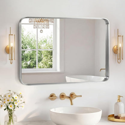 NEWBULIG Gold Round Wall Mirror 36 Inch, Bathroom Mirrors for Over Sink, Wall Decor for Bathroom, Entryway, Bedroom, Vanity