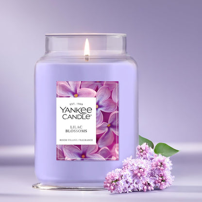 Yankee Candle Lilac Blossoms Scented Candle, 22oz Large Jar with up to 150 Hour Burn Time, Giftable, Birthdays