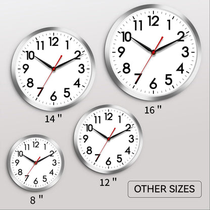 AKCISOT Wall Clock, Modern Small Wall Clocks Battery Operated 8 Inch, Silent Non-Ticking Analog Classic for Office, Home, Bathroom, Kitchen, Bedroom, School(Black)